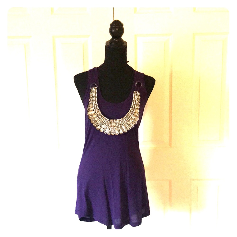 Hanna G Attached Necklace Tank M